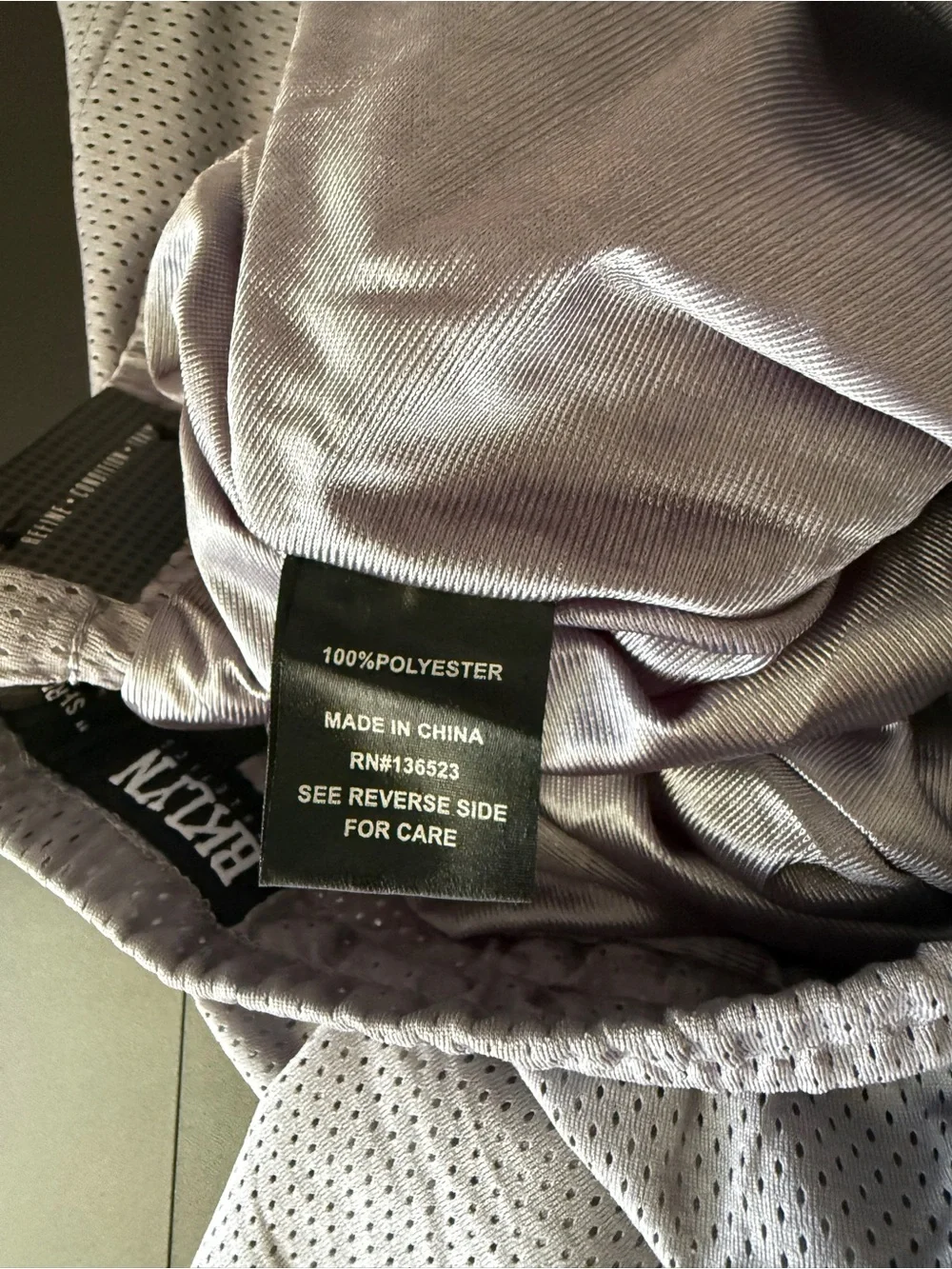BKLYN Athletics Mens Mesh Athletic Shorts Gray Size Medium 7